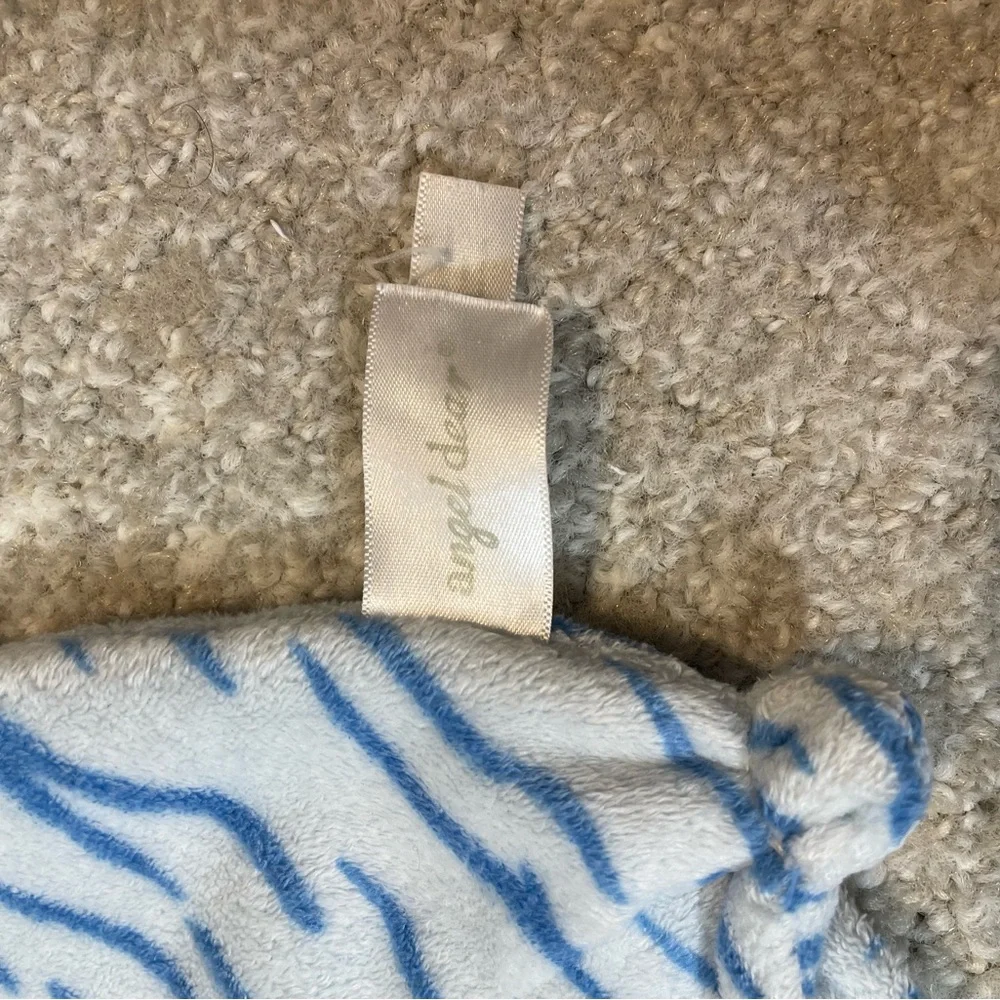 Angel Dear Blue and‎ White Striped Tiger Lovey blanket